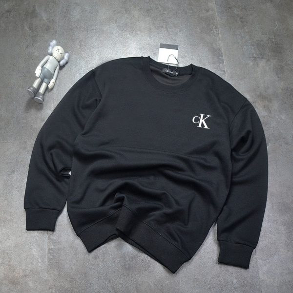 Premium Calvin Klein Long Sleeves Black Cotton Classic Style