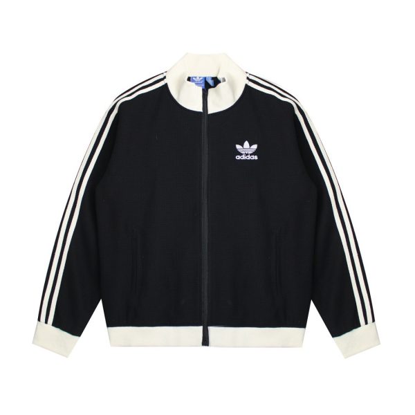 Premium Adidas Coat Black Classic Luxury