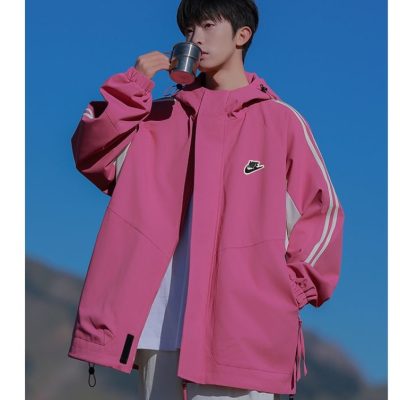 Luxury Nike Coats White Patchwork Luxury