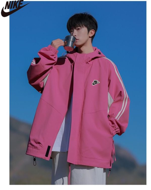 Luxury Nike Coats White Patchwork Luxury