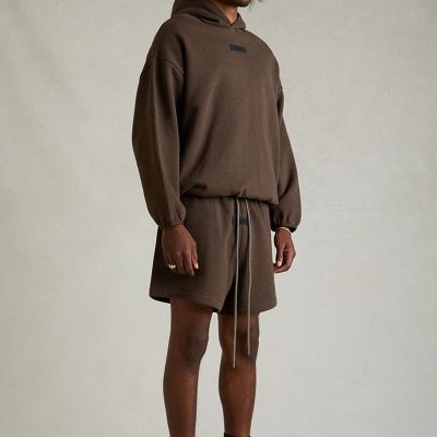 High Quality Fear Of God Sweatshirts Gray Nylon Logo Style