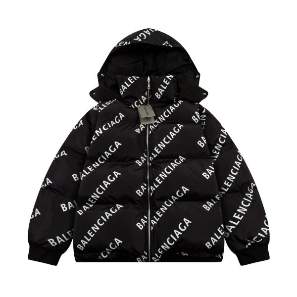 High Quality Balenciaga Cotton Clothes Black Nylon Solid Style