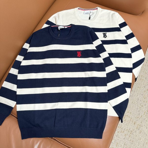 Best Selling Burberry Sweaters Blue Embroidered Collection