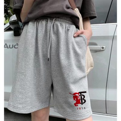 High Quality Burberry Shorts Black Logo Collection