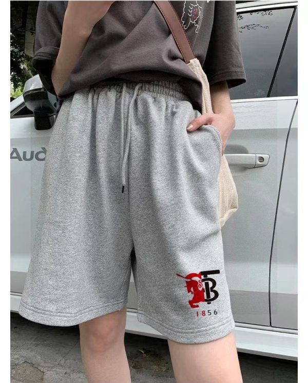 High Quality Burberry Shorts Black Logo Collection
