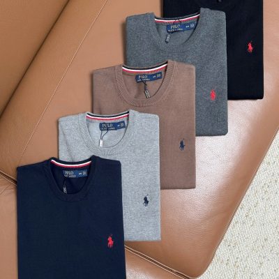 Premium Quality Ralph Lauren Sweaters Black Embroidered Style