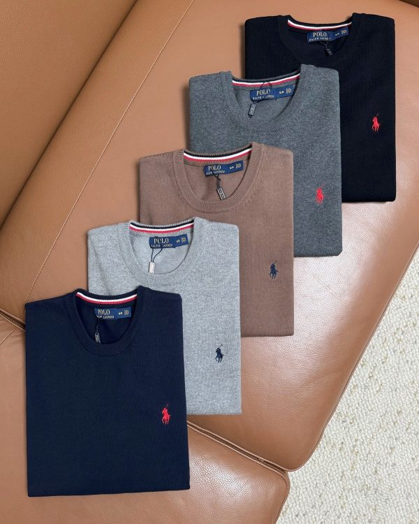 Premium Quality Ralph Lauren Sweaters Black Embroidered Style