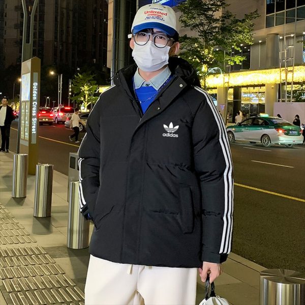 Premium Adidas Jackets White Stripe Collection