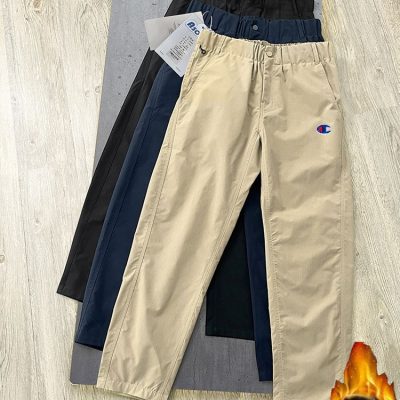 Premium Champion Trousers Black Fleece Casual Style