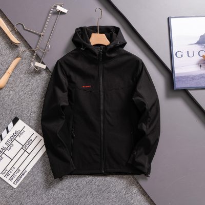 High Quality Mammut Jackets Red Fleece Embroidered Style