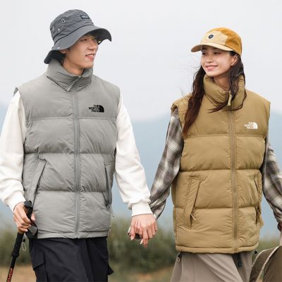 Best Selling The North Face Vest Black Nylon Logo Style