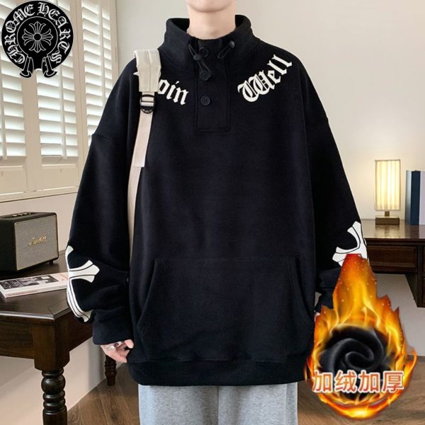 Best Selling Chrome Hearts Hoodie Black Fleece Collection