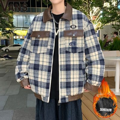 Premium Quality Vans Coats Gray Cotton Retro Luxury