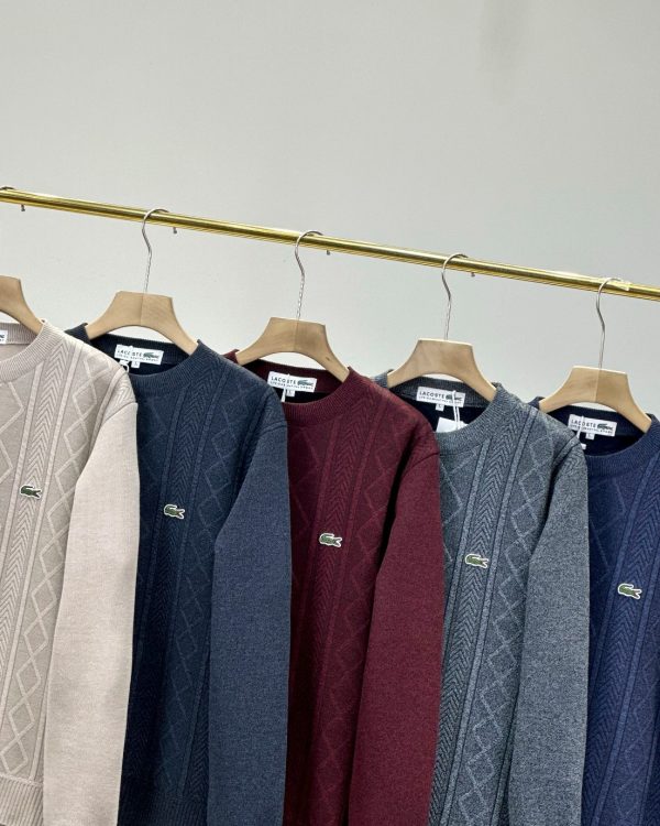 Premium Lacoste Sweater Khaki Fleece Classic Collection
