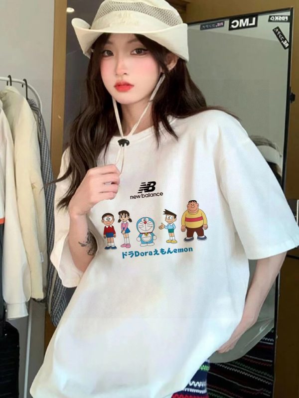 Best Selling New Balance Short Sleeves White Cotton Print Collection