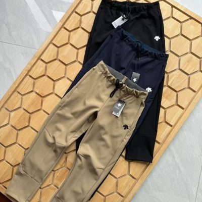 Premium Quality Descente Sweatpants Black Fleece Casual Luxury