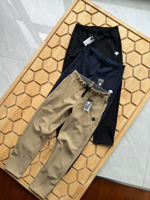 Premium Quality Descente Sweatpants Black Fleece Casual Luxury