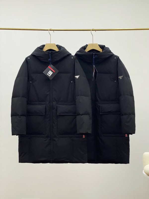 High Quality Prada Down Jackets Black Casual Luxury
