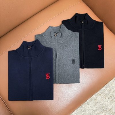 Luxury Burberry Sweater Black Embroidered Style