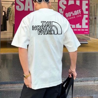 Best Selling The North Face Short Sleeves Black Cotton Logo Collection