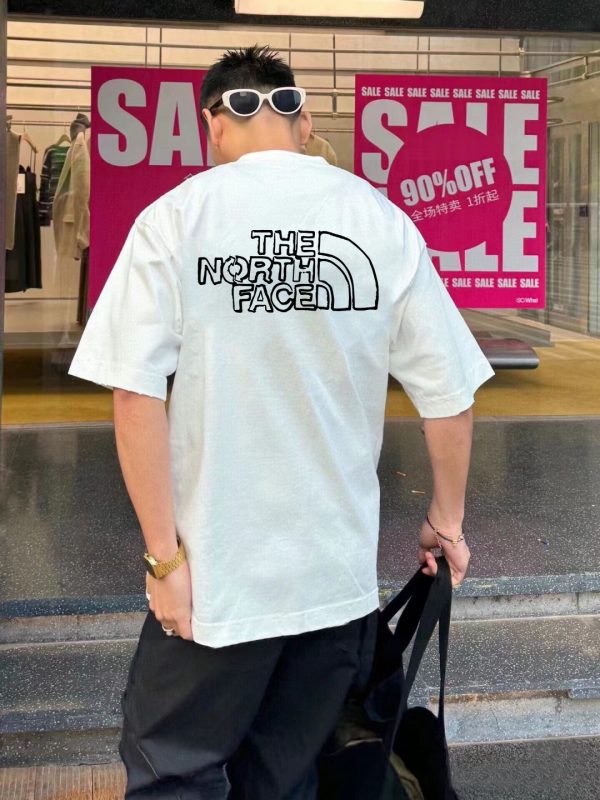 Best Selling The North Face Short Sleeves Black Cotton Logo Collection