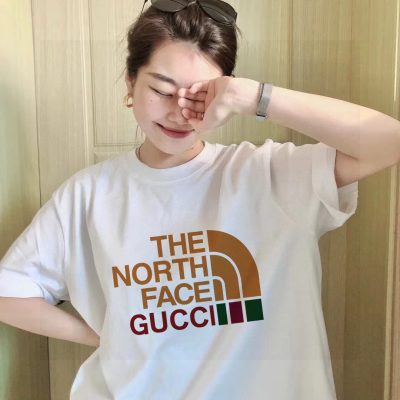 Premium Quality Gucci Short Sleeves Black Cotton Logo Luxury