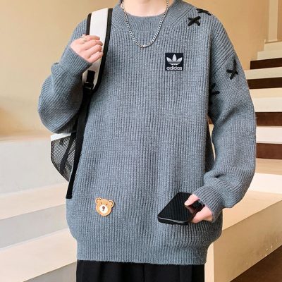 Luxury Adidas Sweaters White Knit Chic Style