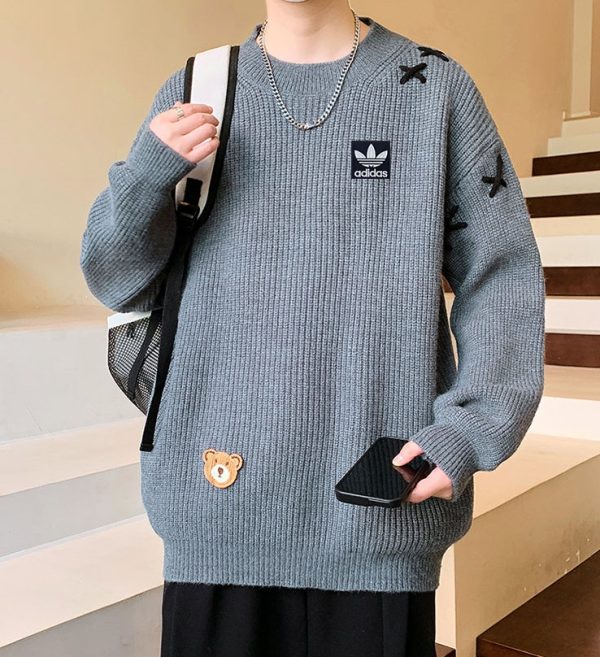 Luxury Adidas Sweaters White Knit Chic Style