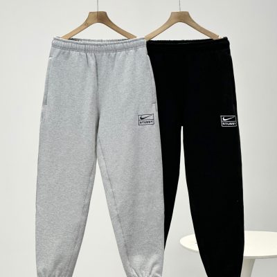 Premium Quality Nike Trousers Gray Fleece Solid Collection