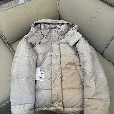 High Quality Lululemon Down Jackets Black Solid Style