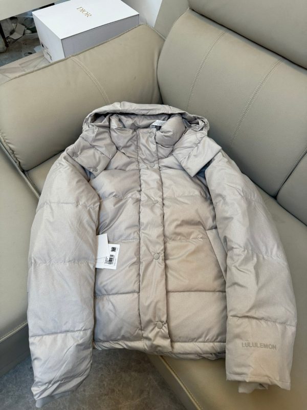 High Quality Lululemon Down Jackets Black Solid Style