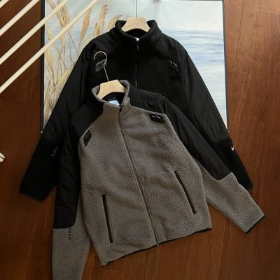 Luxury Nike Jackets Grey Fleece Elegant Style