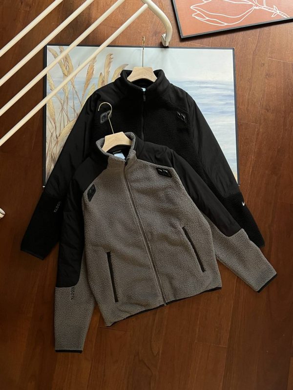 Premium Nike Jackets Gray Fleece Elegant Luxury