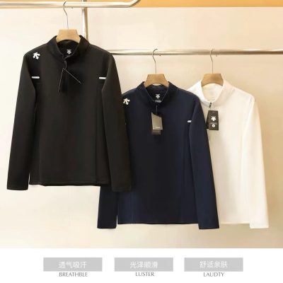 Best Selling Descente Long Sleeves Black Solid Style