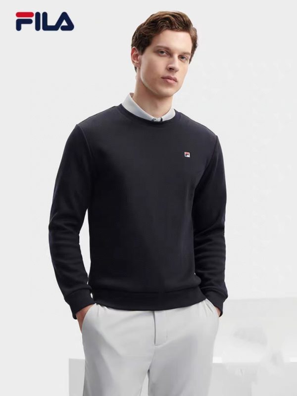 Premium Fila Sweatshirts Black Cotton Classic Style
