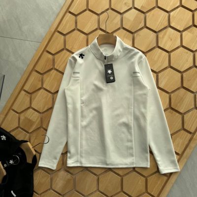 Best Selling Descente Hoodie Black Polyester Sporty Luxury