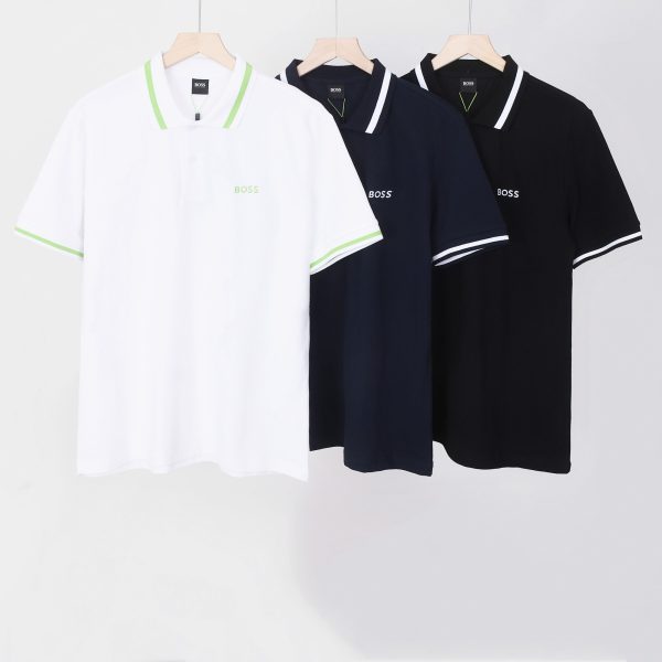 Premium Boss Short-Sleeved Black Cotton Luxury
