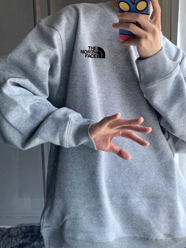 Luxury The North Face Hoodie Silver Fleece Print Style