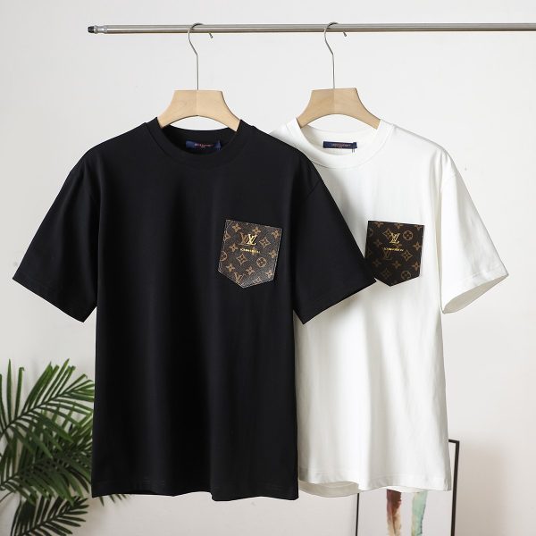Best Selling Louis Vuitton Short Sleeves Black Leather Washed Collection
