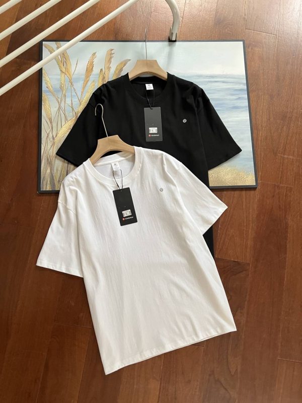 High Quality Lululemon Short Sleeves Black Cotton Casual Collection