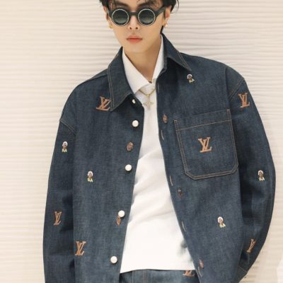 Premium Quality Louis Vuitton Shirts Black Denim Washed Collection