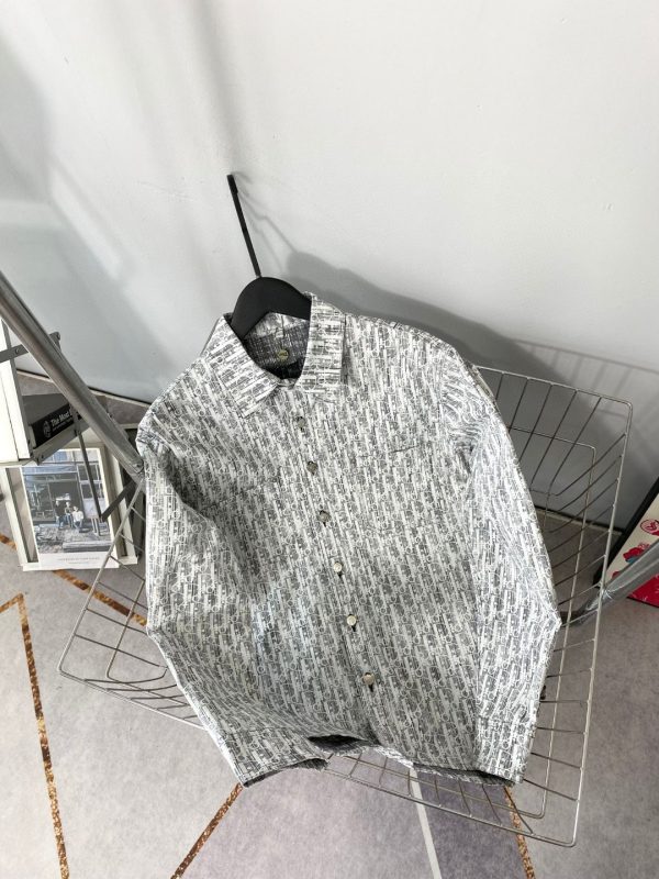 Premium Quality Dior Shirt Grey Denim Classic Luxury