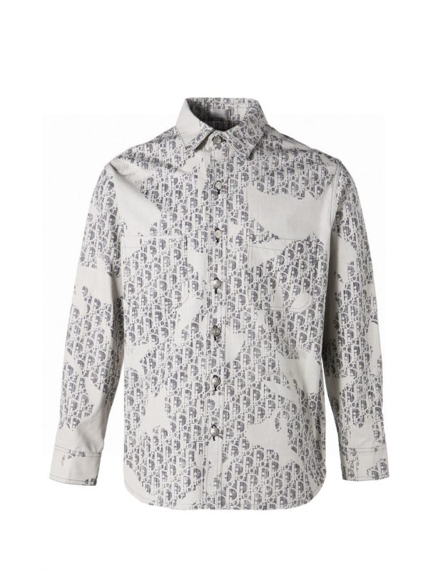 Luxury Dior Shirt White Denim Classic Style