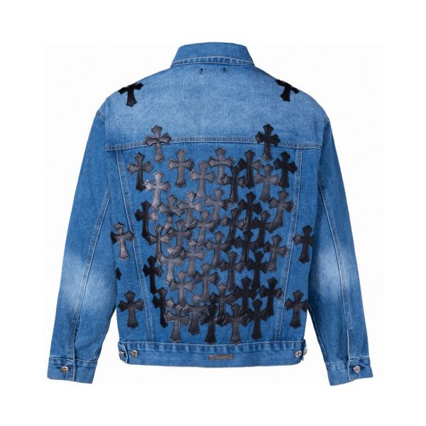 Premium Quality Chrome Hearts Jackets White Leather Washed Style