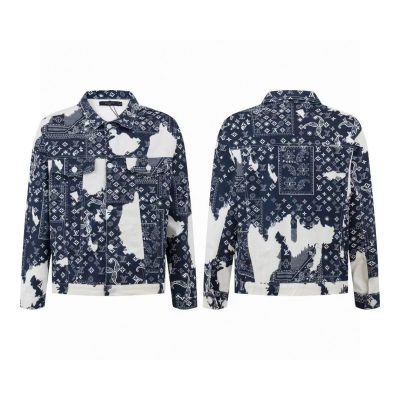 Best Selling Louis Vuitton Jackets White Denim Print Style