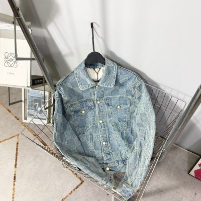 Luxury Louis Vuitton Jackets Denim Logo Luxury