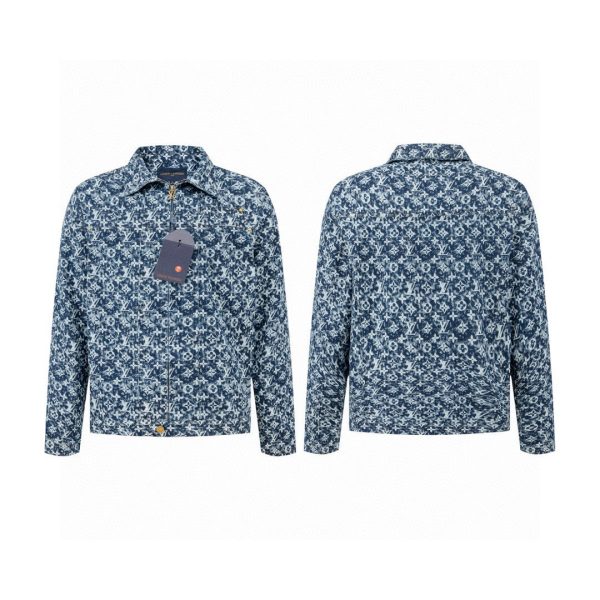 High Quality Louis Vuitton Coats Denim Monogram Style