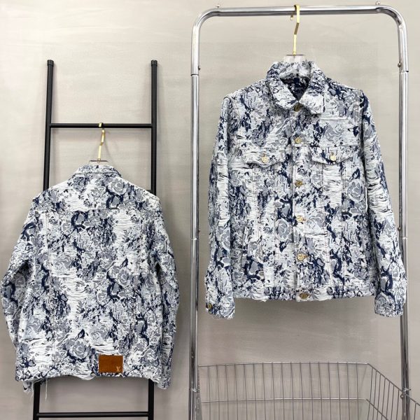 High Quality Louis Vuitton Skirt Blue Denim Jacquard Luxury
