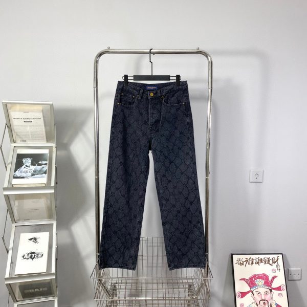 Best Selling Louis Vuitton Jeans Gold Monogram Style