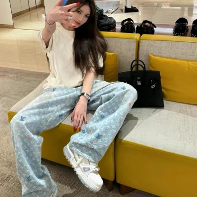 High Quality Louis Vuitton Jeans Blue Denim Monogram Luxury